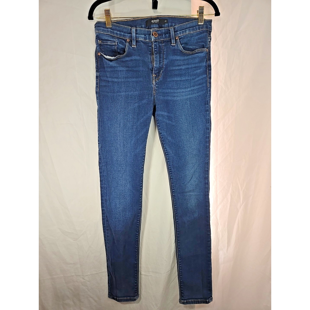 Hudson Nico Super Skinny Jeans 29 Mid Rise Blue Stretch Denim Modern - Picture 2 of 9